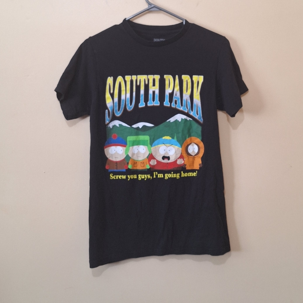 South Park Black Tshirt Screw You Guys